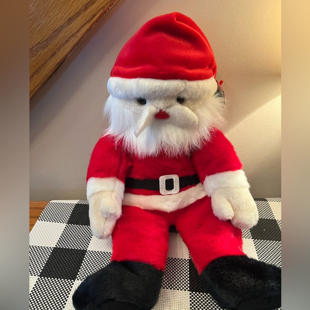 VINTAGE PLUSH SANTA NWT BEANIE BUDDY CHRISTMAS DECOR GIFT